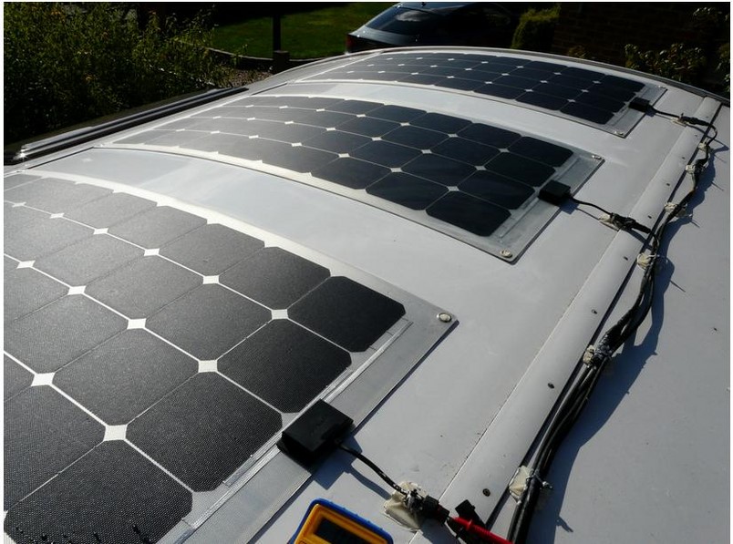 solar flex 12v on Van