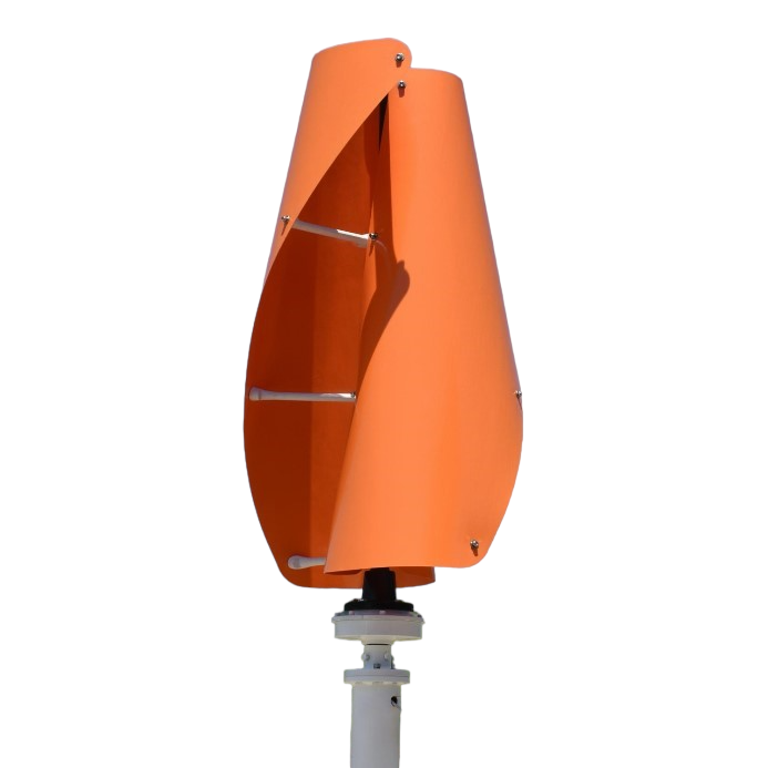 Eolienne 12v 350W VERTICALE DESIGN ORANGE