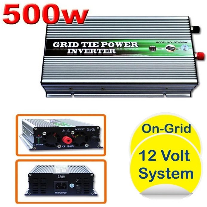 Onduleur 500W 600W 12V injection réseau solaire et éolien