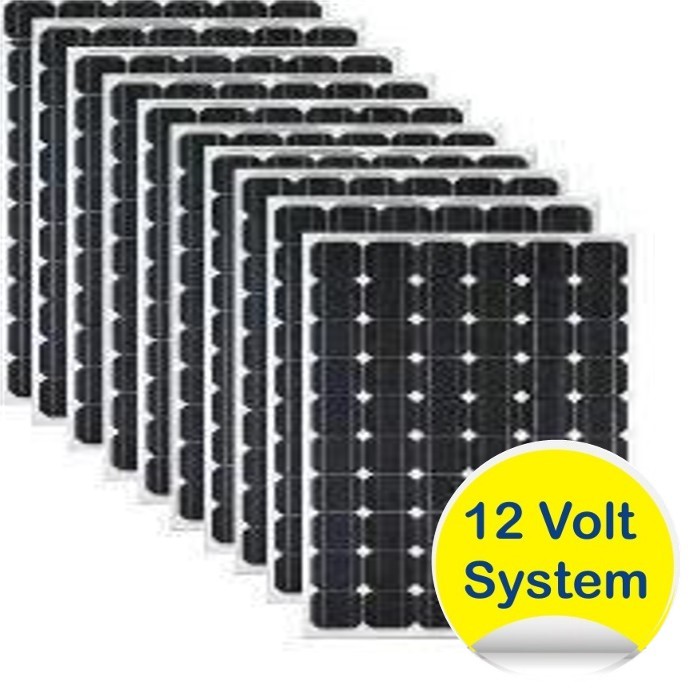 Lot de 10 panneaux solaires photovoltaiques 100W 12v