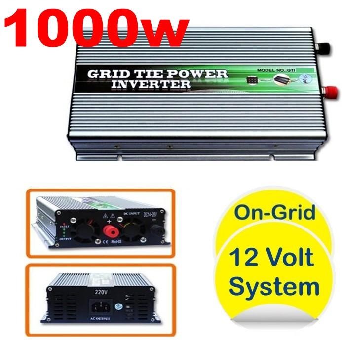 Onduleur 1000W 1200W 12V injection réseau solaire et éolien