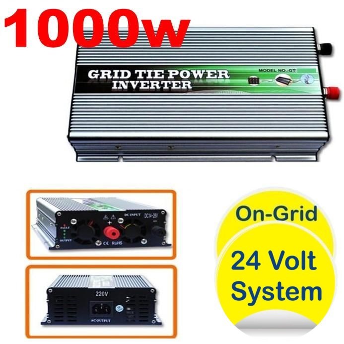 Onduleur 900W 1000W 24V injection réseau solaire et éolien