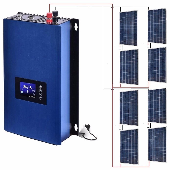 Onduleur solaire hybride - Hors réseau - 2000 VA - LCD - 98 % Effizienz
